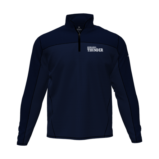 [CUS-DFW-QTRZ-PER-LSL-NVY-AS-LOGO3] Quarter Zip Pullover (Adult S, Navy, Logo 3)