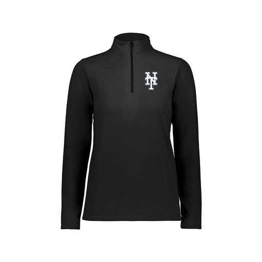 [6864.080.XS-LOGO2] Ladies MicroFleece 1/4 Zip Pullover (Female Adult XS, Black, Logo 2)