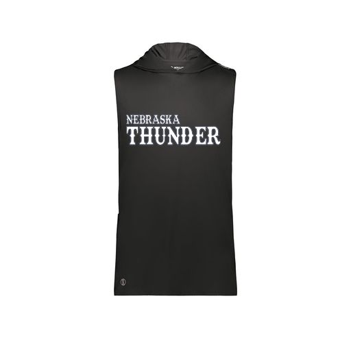 [222590.080.XS-LOGO3] Men's CoolDry Sleeveless Hoodie (Adult XS, Black, Logo 3)