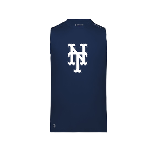 [222593.065.S-LOGO2] Men's CoolDry TankTop (Adult S, Navy, Logo 2)