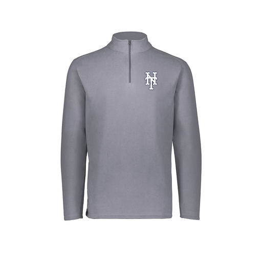 [6863.059.XS-LOGO2] Men's MicroFleece 1/4 Zip Pullover (Adult XS, Gray, Logo 2)