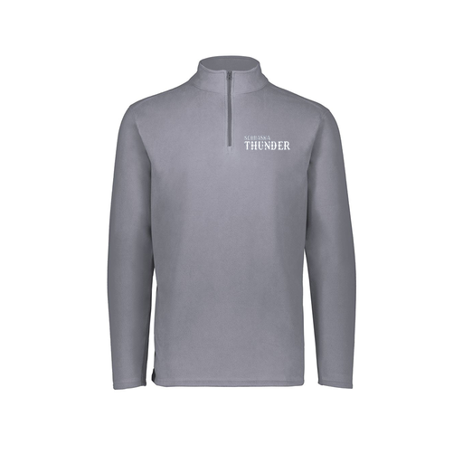 [6863.059.XS-LOGO3] Men's MicroFleece 1/4 Zip Pullover (Adult XS, Gray, Logo 3)