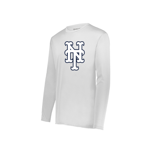[222822.005.XS-LOGO2] Men's LS Smooth Sport Shirt (Adult XS, White, Logo 2)