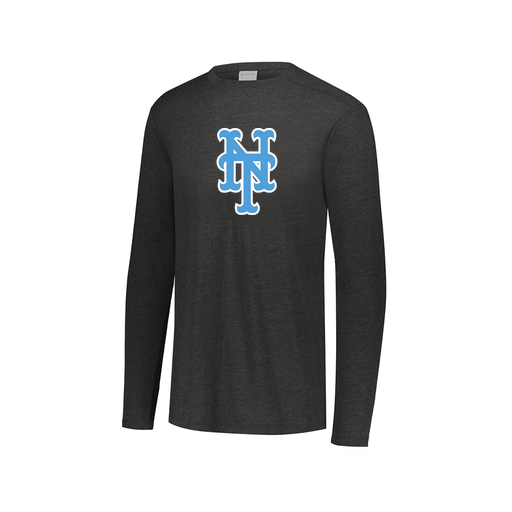 [FTLCUBBK-AXS-LOGO1] Decker Men's Tri-Blend T-Shirt - Long Sleeve (Adult XS, Black, Logo 1)