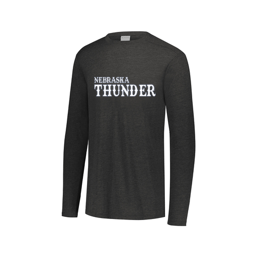 [FTLCUBBK-AXS-LOGO3] Decker Men's Tri-Blend T-Shirt - Long Sleeve (Adult XS, Black, Logo 3)