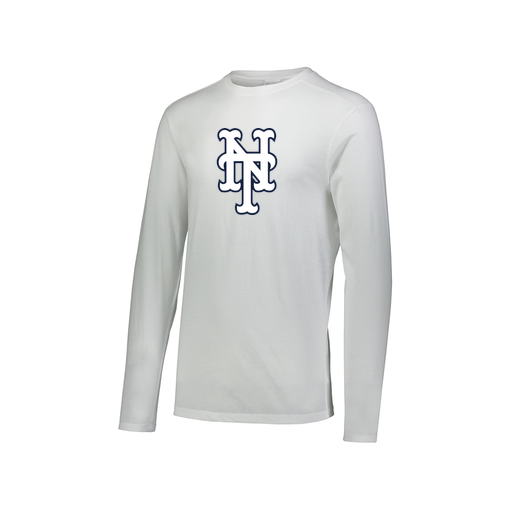 [FTLCUBWH-AXS-LOGO2] Decker Men's Tri-Blend T-Shirt - Long Sleeve (Adult XS, White, Logo 2)