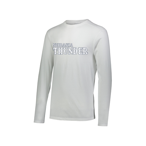 [FTLCUBWH-AXS-LOGO3] Decker Men's Tri-Blend T-Shirt - Long Sleeve (Adult XS, White, Logo 3)