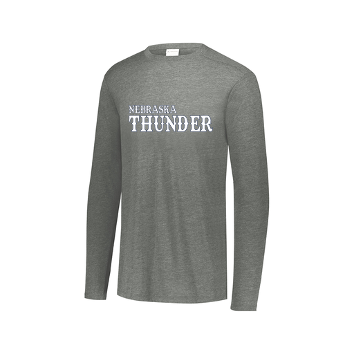 [FTLCUBGY-AXS-LOGO3] Decker Men's Tri-Blend T-Shirt - Long Sleeve (Adult XS, Gray, Logo 3)