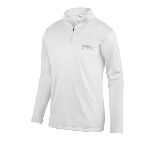 [FOLQFFWH-AS-LOGO3] Decker Men's FlexFleece 1/4 Zip (Adult S, White, Logo 3)