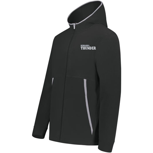 [6858.080.XS-LOGO3] Men's Chill Full Zip Fleece (Adult XS, Black, Logo 3)