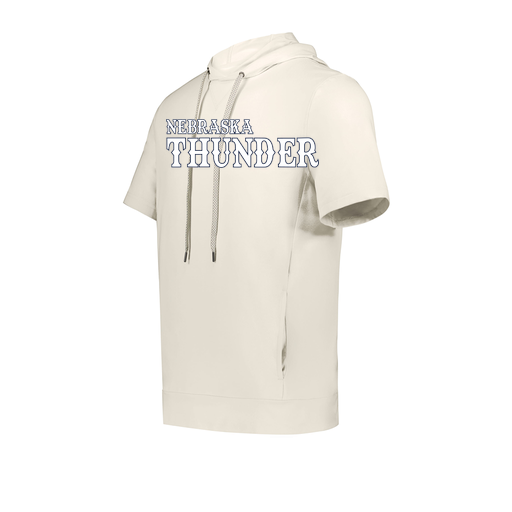 [222505.907.S-LOGO3] Men's Venturs Soft Knit Short Sleeve Hoodie (Adult S, White, Logo 3)