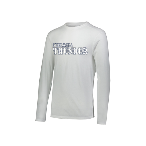 [FTLCUBWH-YS-LOGO3] Decker Youth Tri-Blend T-Shirt - Long Sleeve (Youth S, White, Logo 3)