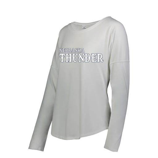 [FTLCUBWH-FAS-LOGO3] Decker Women's Tri-Blend T-Shirt - Long Sleeve (Female Adult S, White, Logo 3)