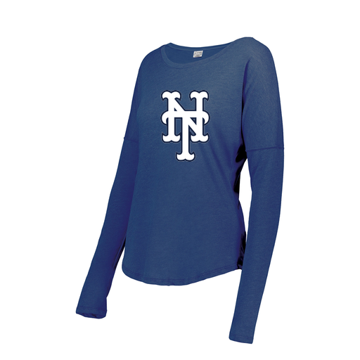 [FTLCUBRY-FAS-LOGO2] Decker Women's Tri-Blend T-Shirt - Long Sleeve (Female Adult S, Royal, Logo 2)