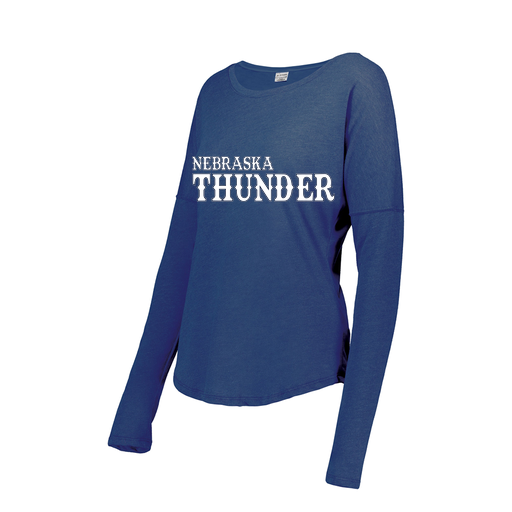 [FTLCUBRY-FAS-LOGO3] Decker Women's Tri-Blend T-Shirt - Long Sleeve (Female Adult S, Royal, Logo 3)